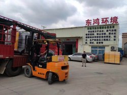 烈日炎炎，兩車東鴻環保設備發往福建